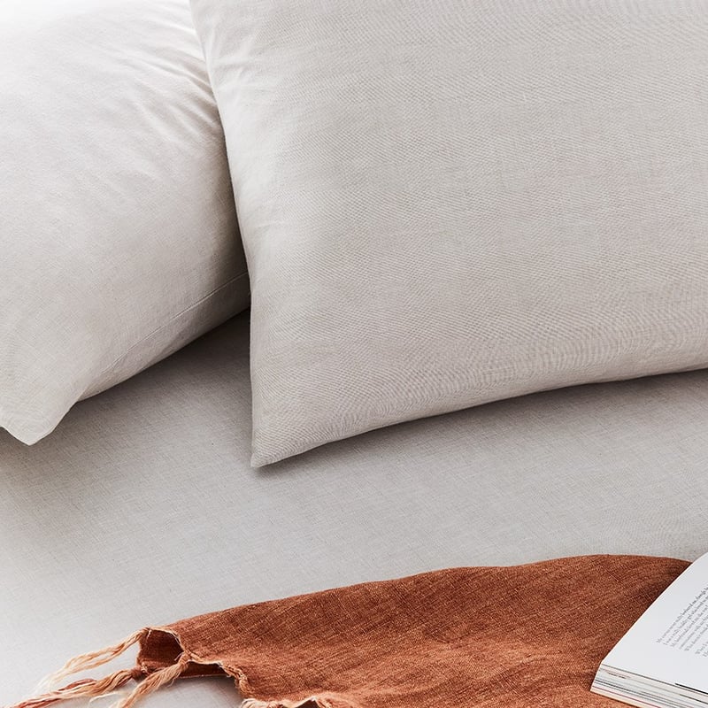 Austin Chambray Cotton Oatmeal Sheet Separates