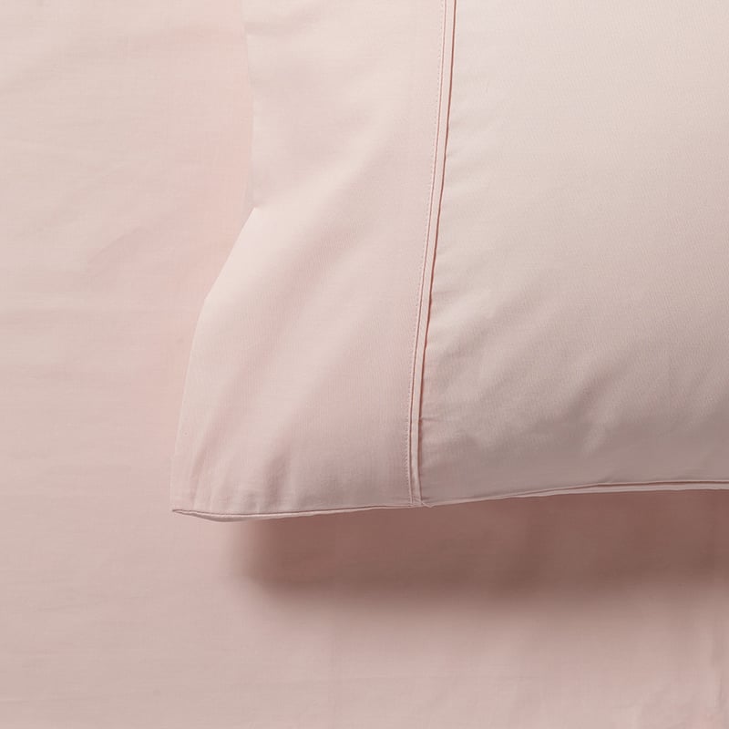 300TC Light Weight Percale Sheet Separates Crystal Pink