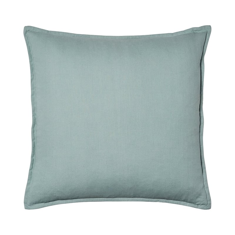Washed Linen Cotton Cushion in Dusty Mint