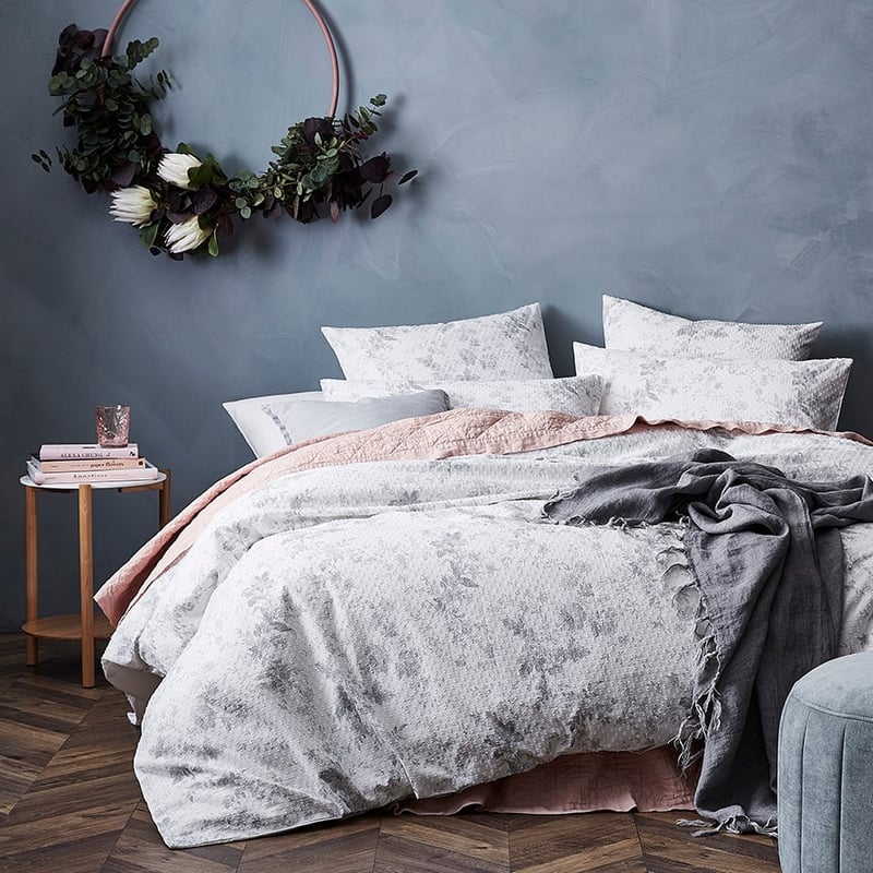 Jasmine Floral Grey Quilt Cover Set + Separates