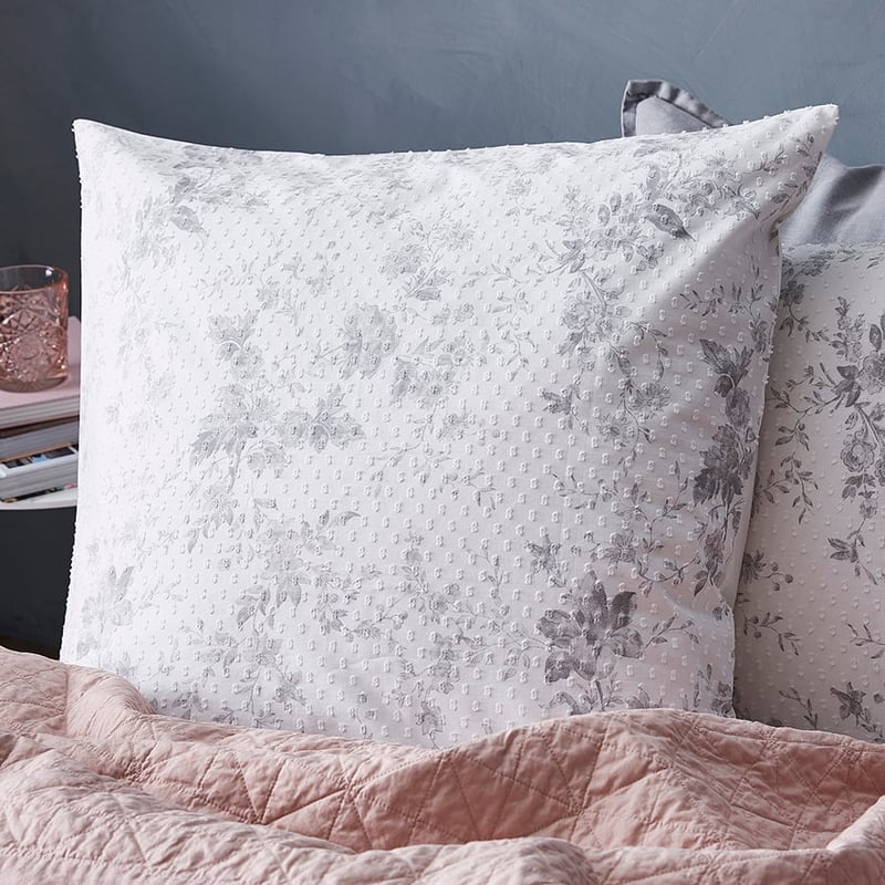 Jasmine Floral Grey Quilt Cover Set + Separates