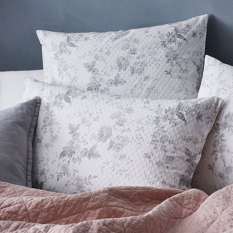 Jasmine Floral Grey Quilt Cover Set + Separates