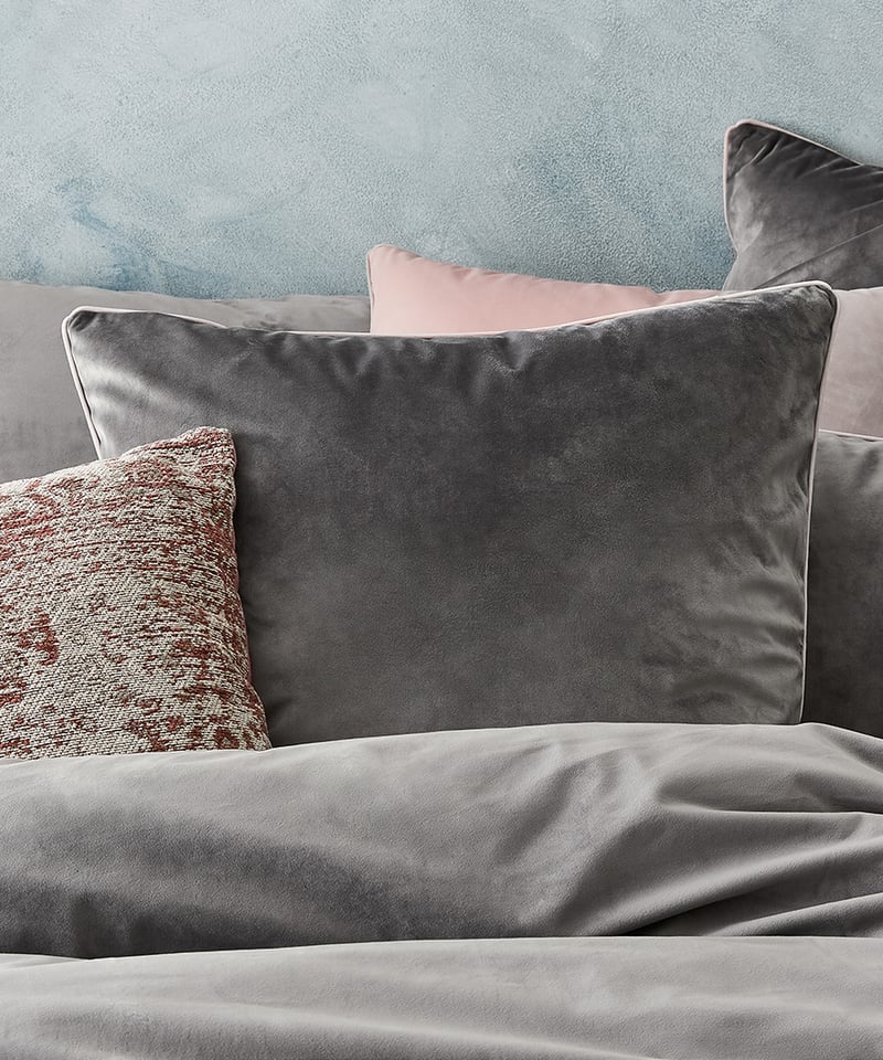 Zara Velvet Coal Quilt Cover Set + Separates