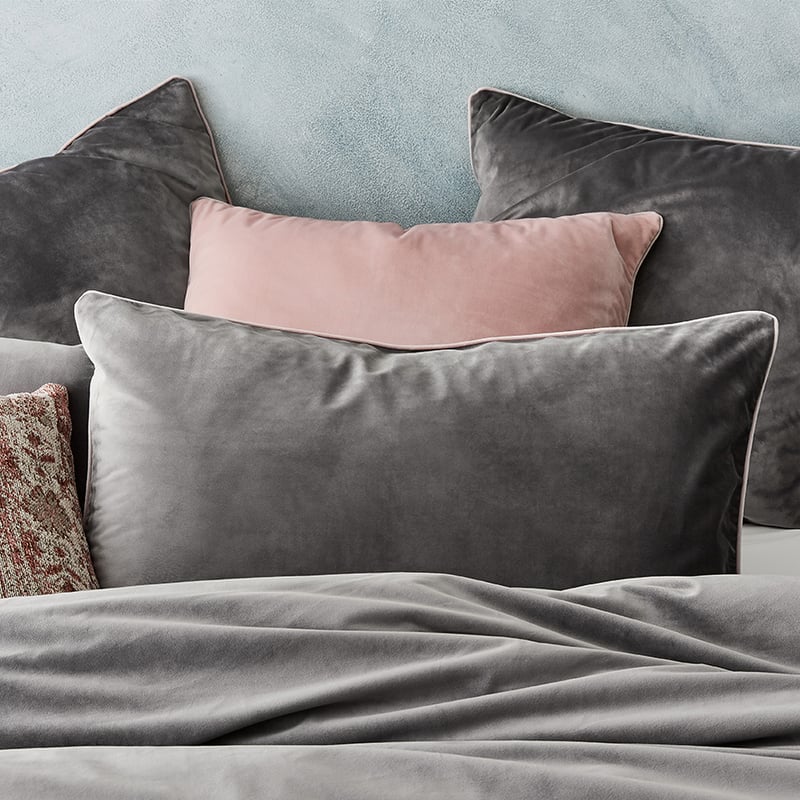 Zara Velvet Coal Quilt Cover Set + Separates