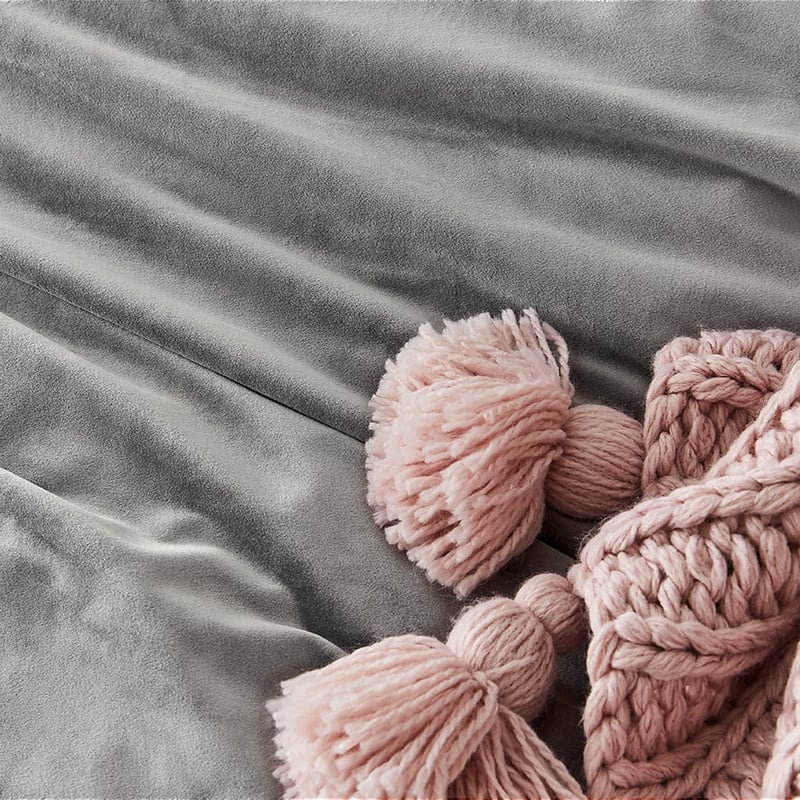 Zara Velvet Silver Quilt Cover Set + Separates