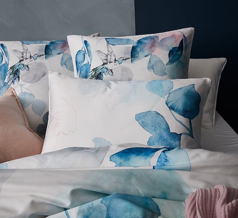 Flora Grey Quilt Cover Set + Separates