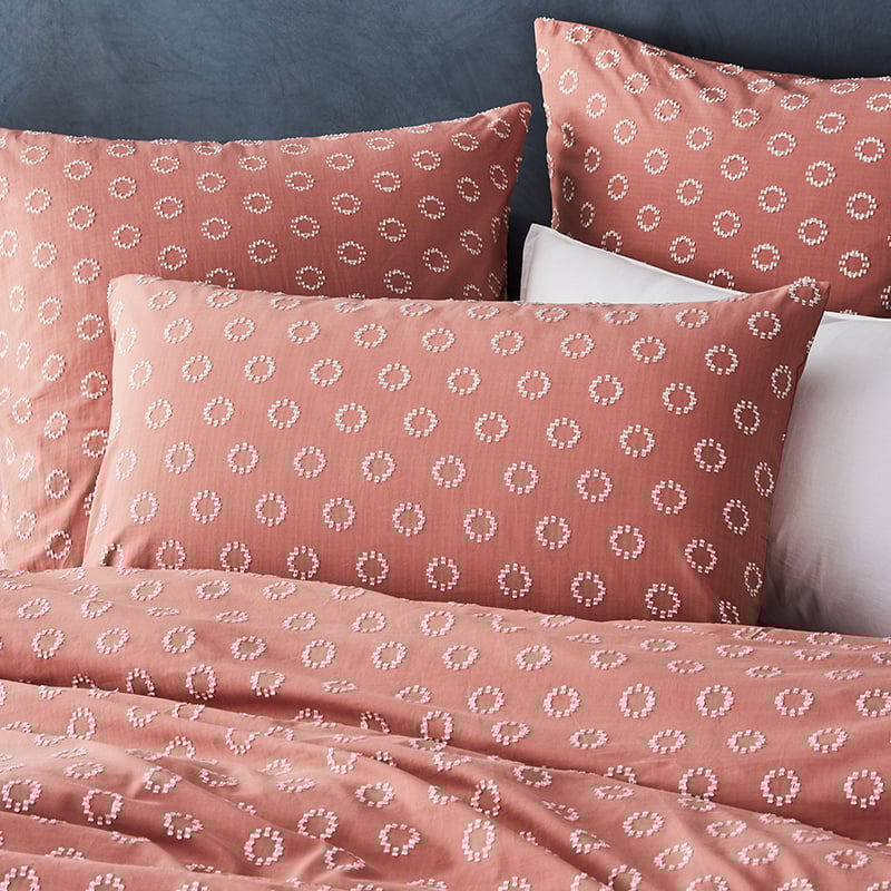 Hoop Dusty Rose Quilt Cover Set + Separates