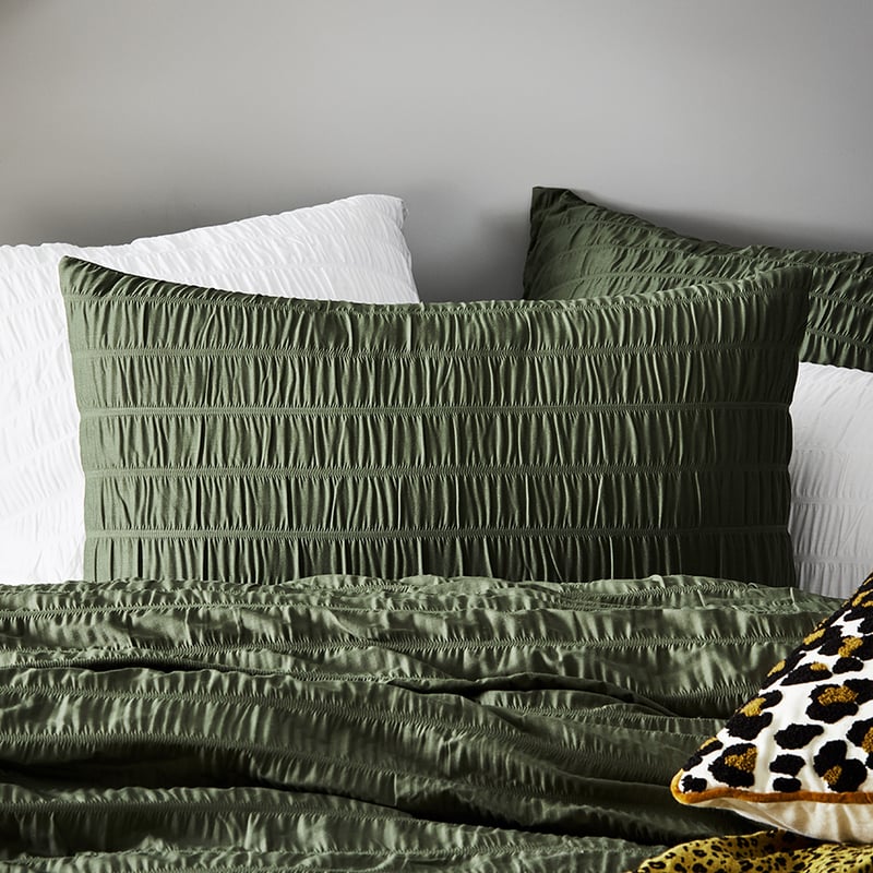 Anika Khaki Quilt Cover Set + Separates