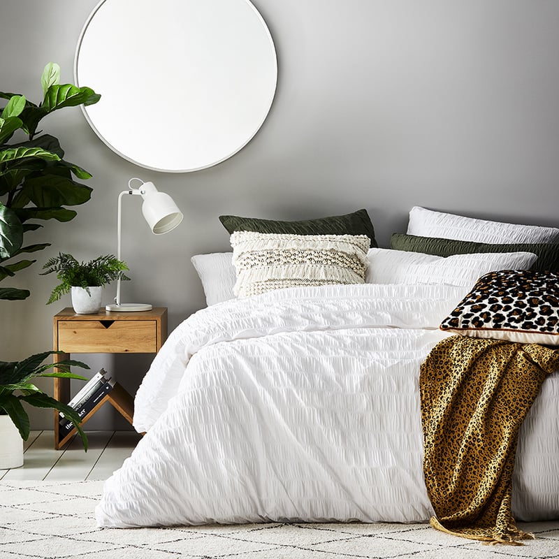 Anika White Quilt Cover Set + Separates