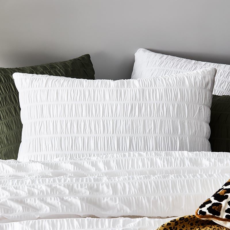 Anika White Quilt Cover Set + Separates