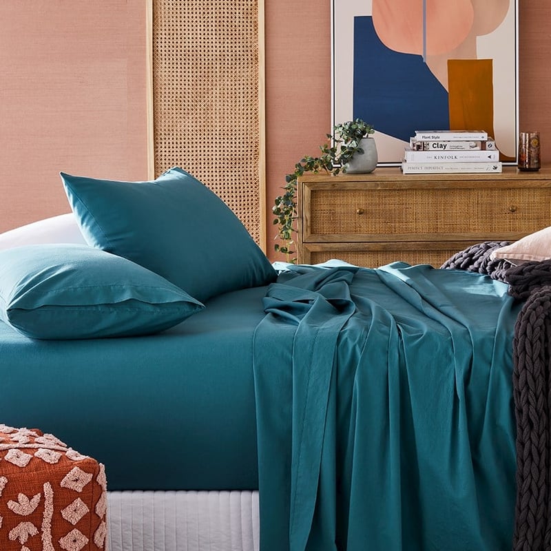 Prewashed Cotton Azure Sheet Set