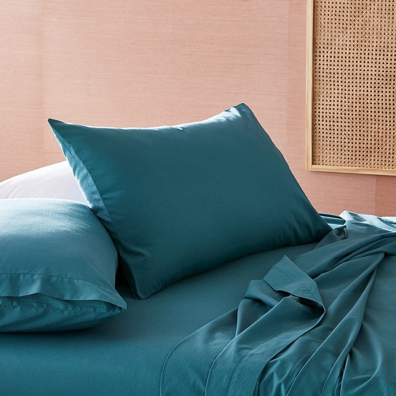 Prewashed Cotton Azure Sheet Set