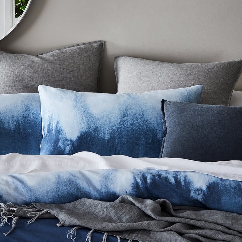 Prewashed Cotton Printed Blue Ombre Quilt Cover Set + Separates