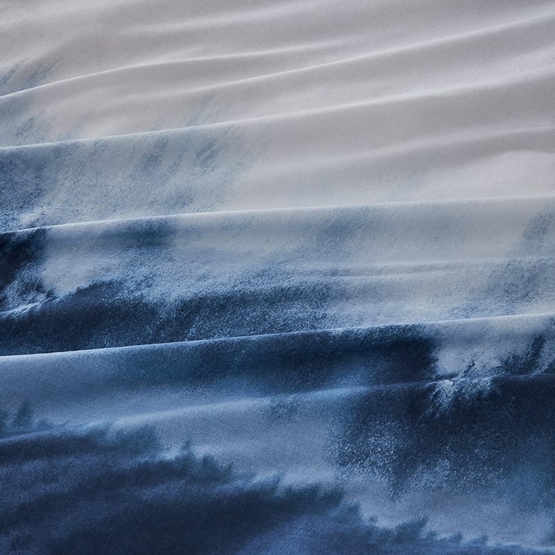 Prewashed Cotton Printed Blue Ombre Quilt Cover Set + Separates