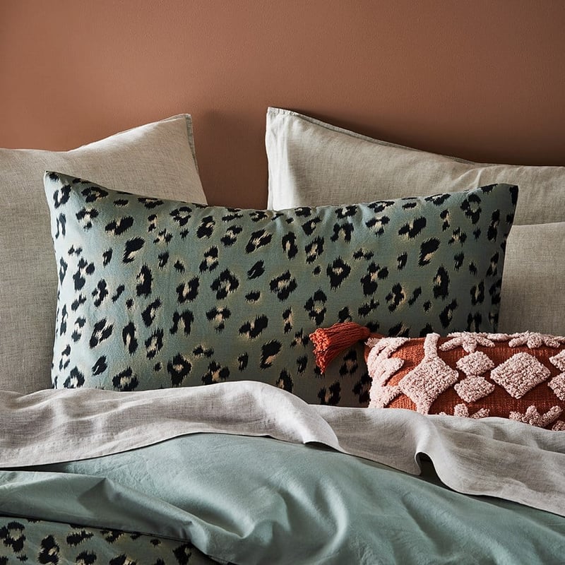 Prewashed Cotton Printed Khaki Leopard Quilt Cover Set + Separates