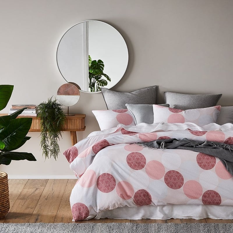 Prewashed Cotton Printed Pink Spot Quilt Cover Set + Separates