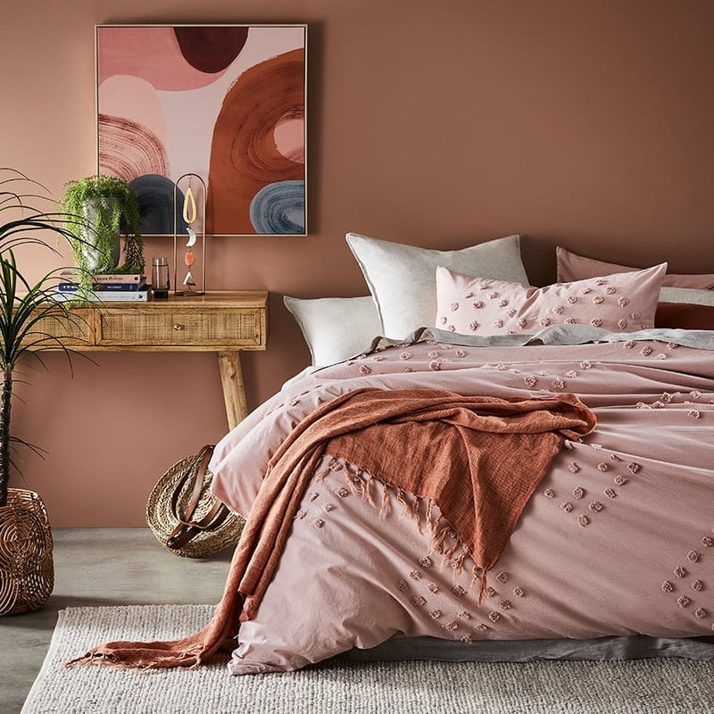Poppy Chenille Pink Quilt Cover Set + Separates