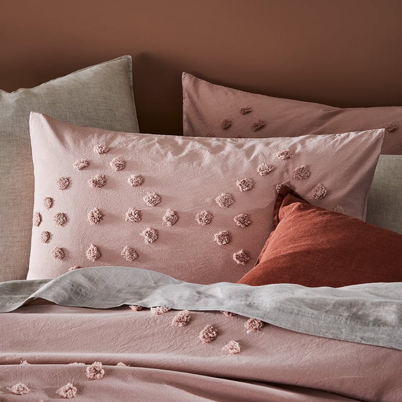 Poppy Chenille Pink Quilt Cover Set + Separates