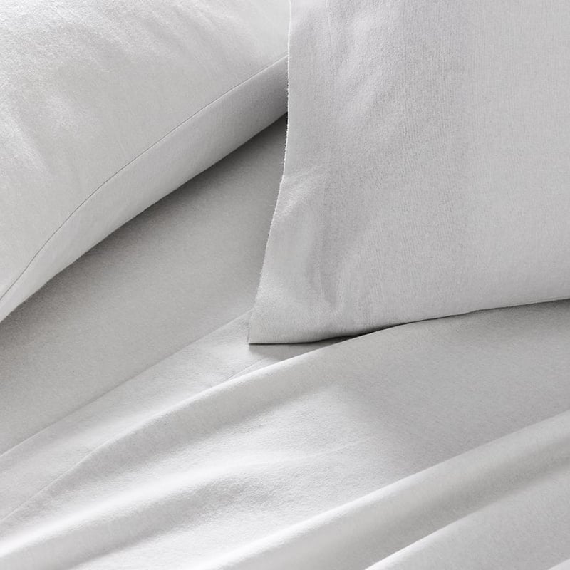 Plain Dyed Flannelette Grey Sheet Set