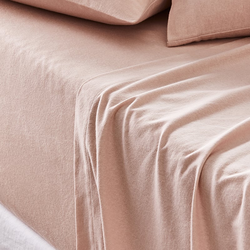 Plain Dyed Flannelette Pink Sheet Set