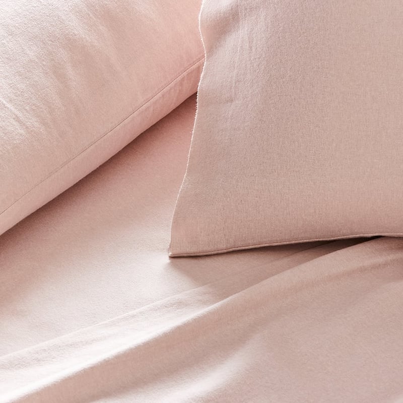Plain Dyed Flannelette Pink Sheet Set
