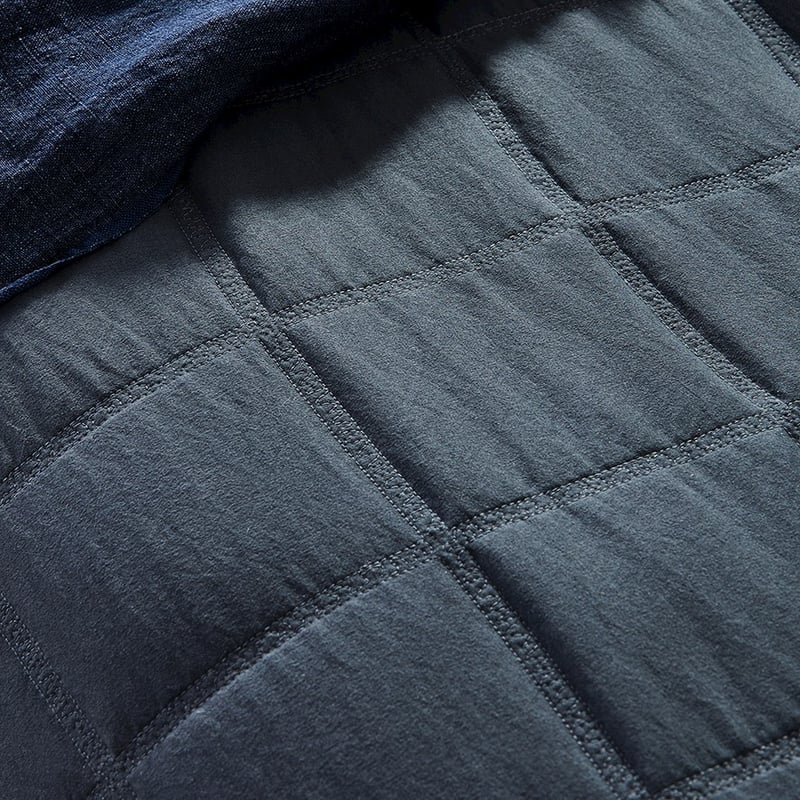 Kristin Navy Quilted Quilt Cover Set + Separates