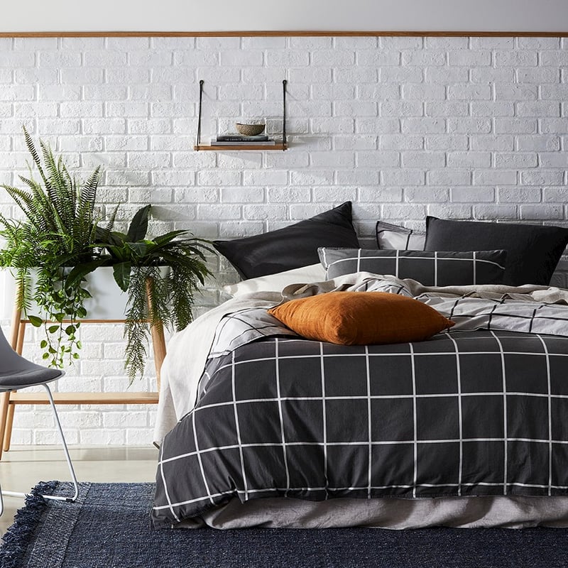 Highline Charcoal Quilt Cover Set + Separates