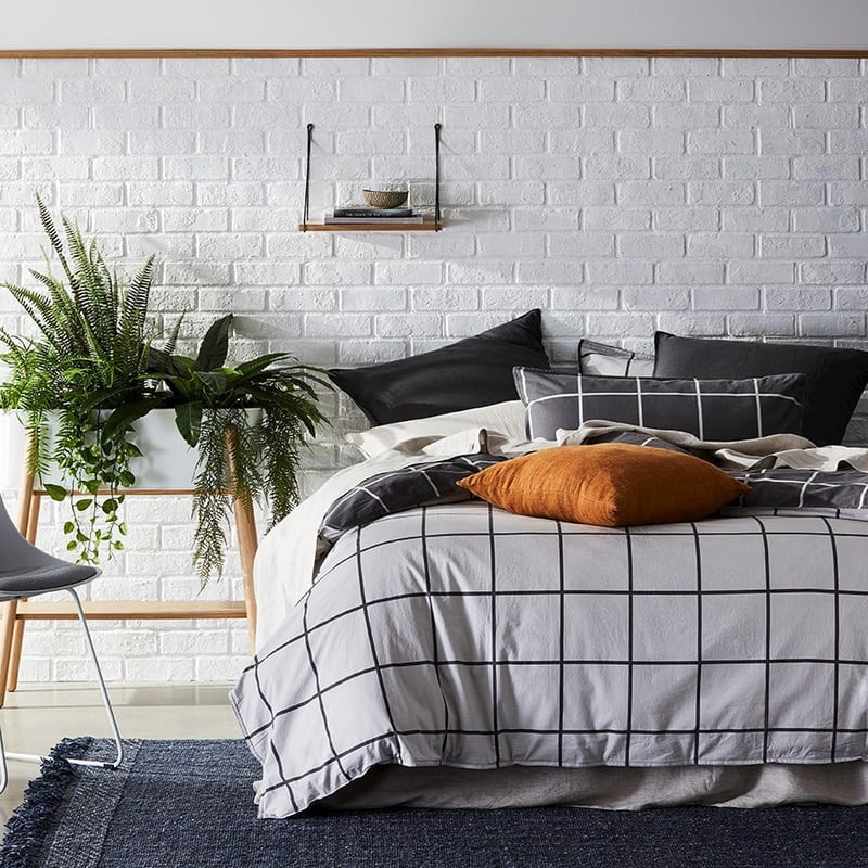 Highline Charcoal Quilt Cover Set + Separates