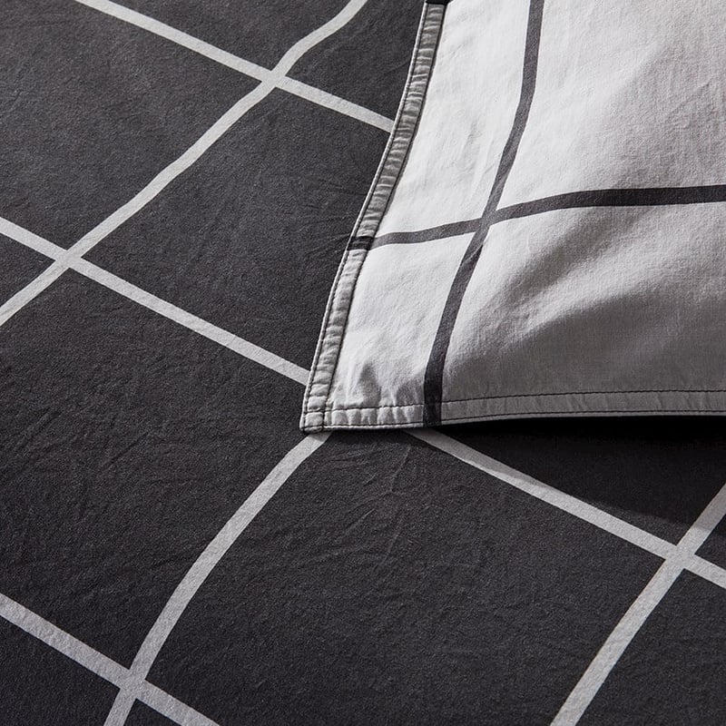 Highline Charcoal Quilt Cover Set + Separates