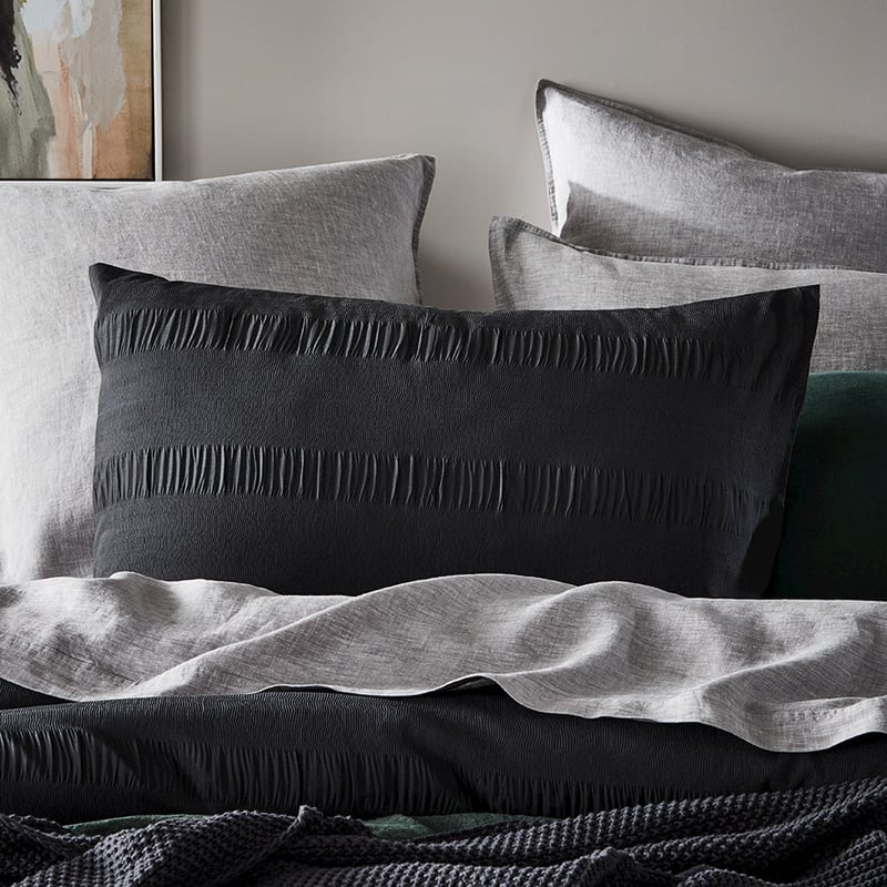 Rebekah Charcoal Quilt Cover Set + Separates
