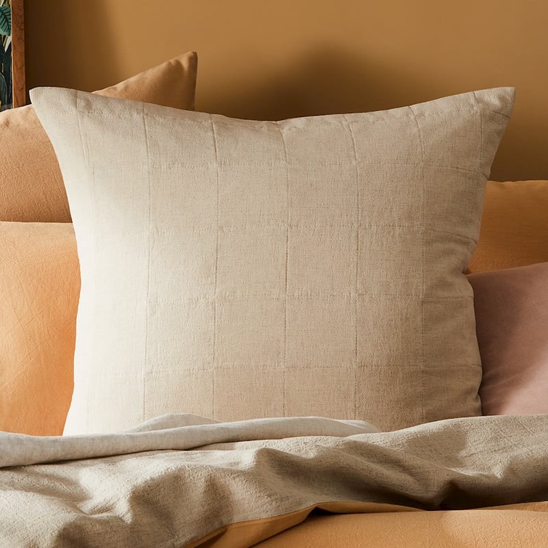 Olsen Linen Cotton Queen Natural & Wheat Quilt Cover Set + Separates