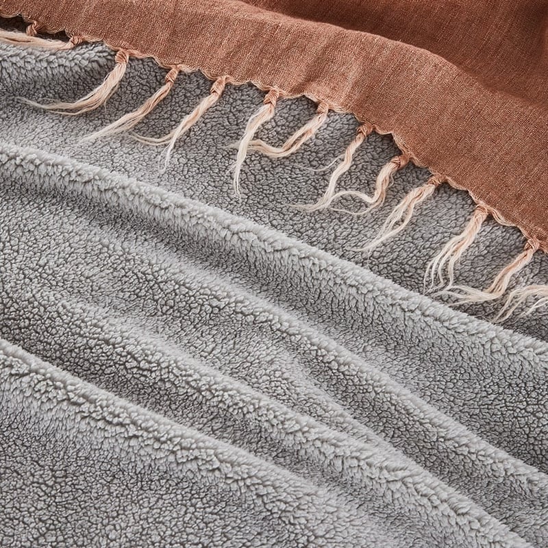 Sherpa Light Grey Quilt Cover Set + Separates
