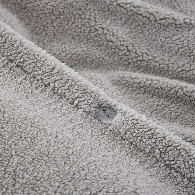 Sherpa Light Grey Quilt Cover Set + Separates
