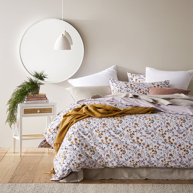 Elisa Mustard Quilt Cover Set + Separates
