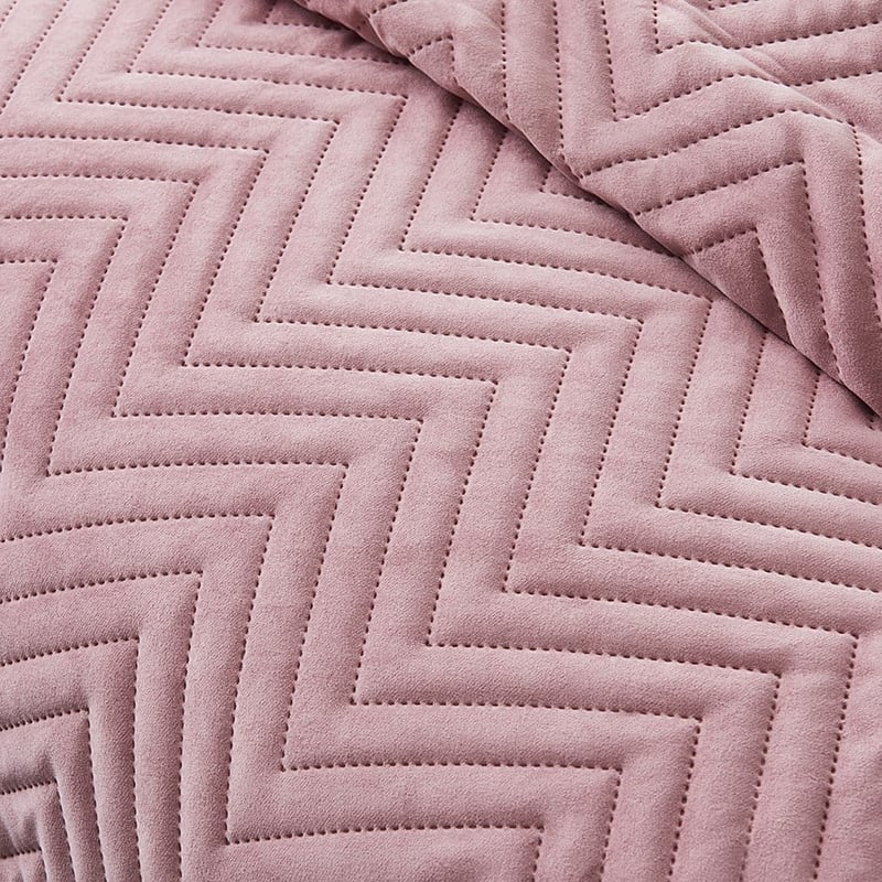 Lee Velvet Pink Quilted Quilt Cover Set + Separates