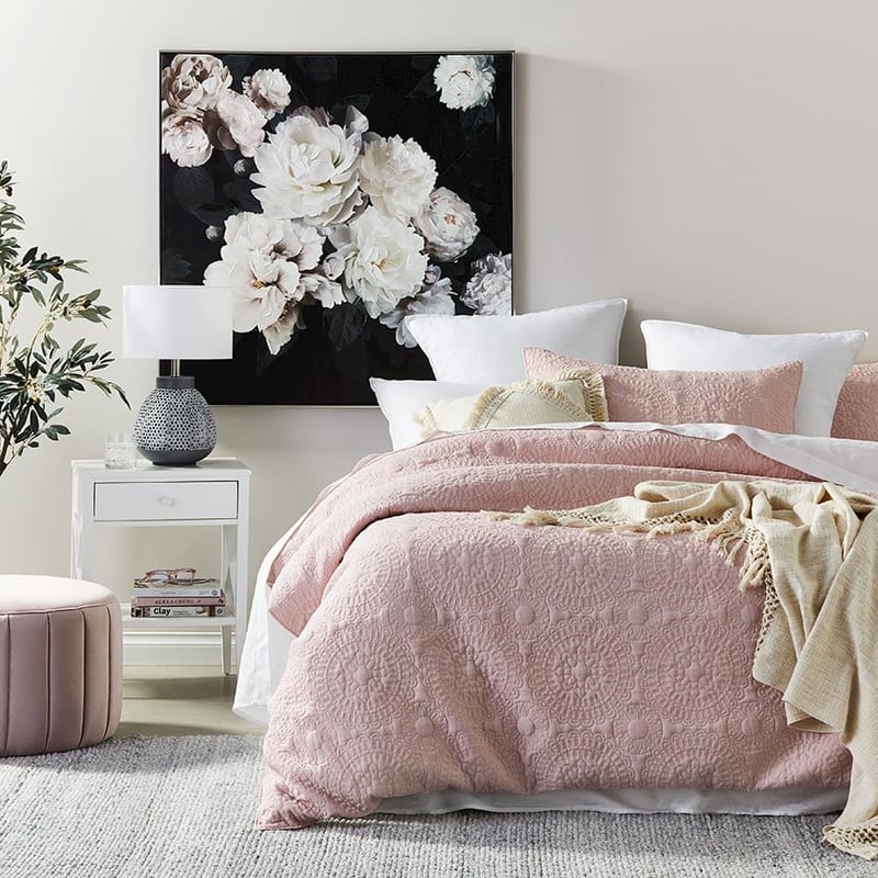Amelie Pink Quilted Quilt Cover Set + Separates