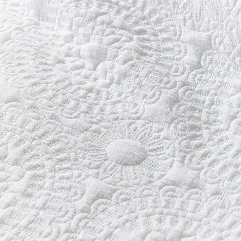 Amelie White Quilted Quilt Cover Set + Separates