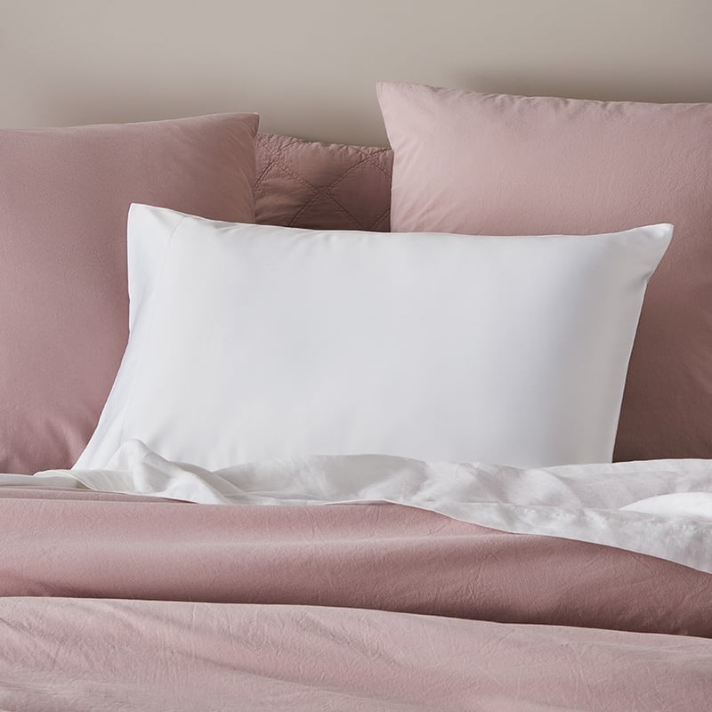 Satin White Standard Pillowcase 