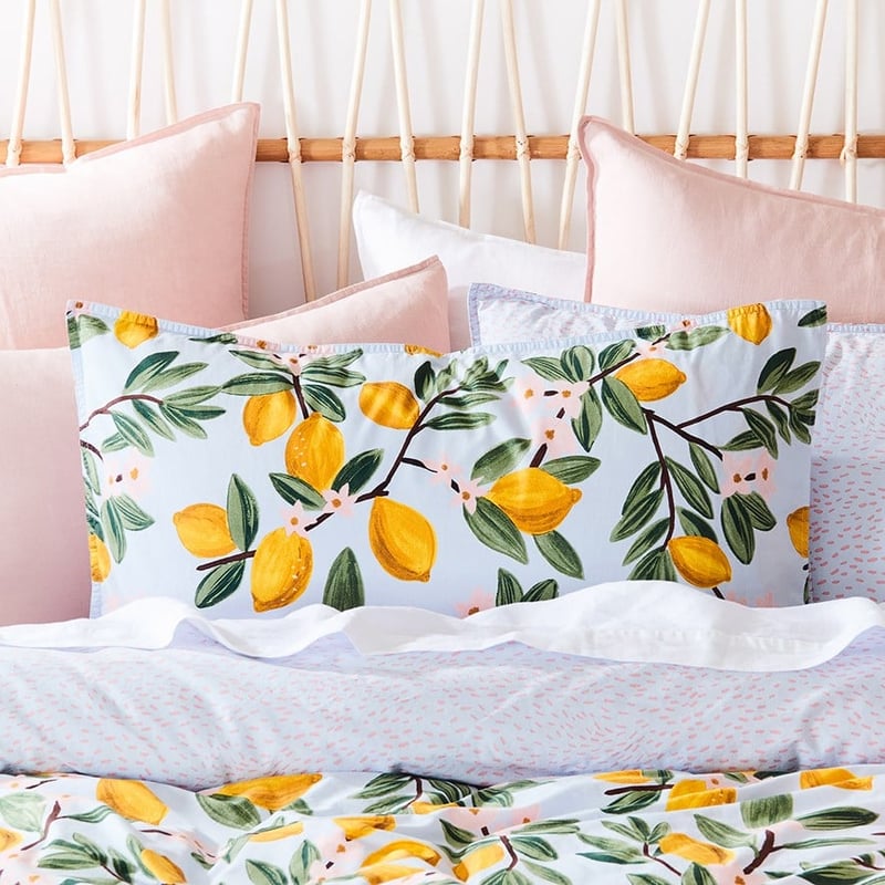 Lemons Yellow Quilt Cover Set + Separates