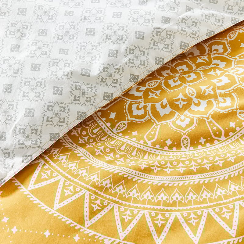 Mandala Mustard Quilt Cover Set + Separates