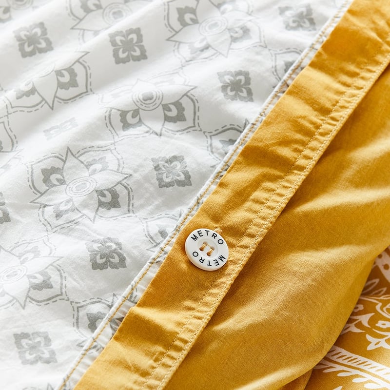 Mandala Mustard Quilt Cover Set + Separates