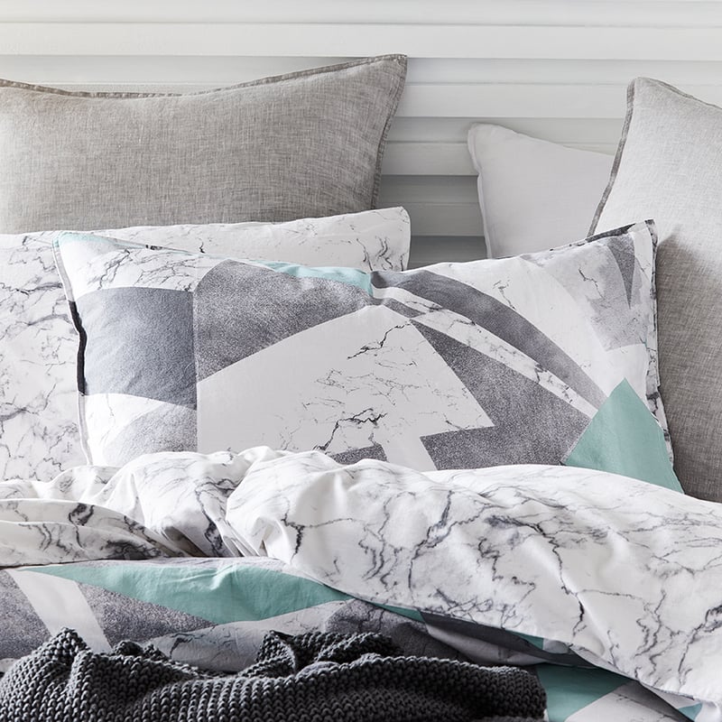 Carrara Marble White Quilt Cover Set + Separates