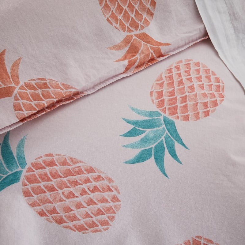 Pineapple Peach Quilt Cover Set + Pillowcases