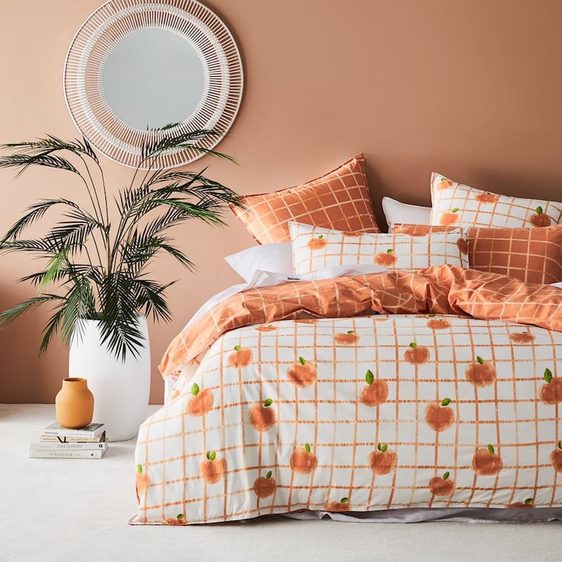Peach Apricot Quilt Cover Set + Separates
