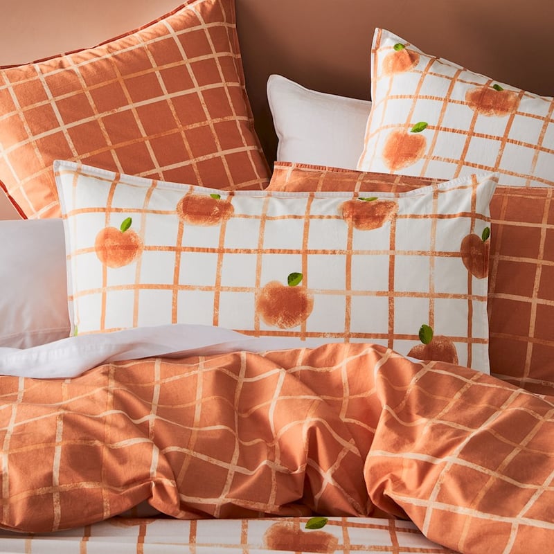 Peach Apricot Quilt Cover Set + Separates