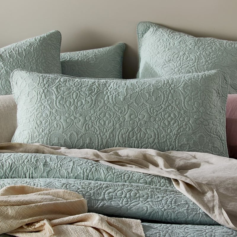 Chloe Quilted Sage Pillowcase