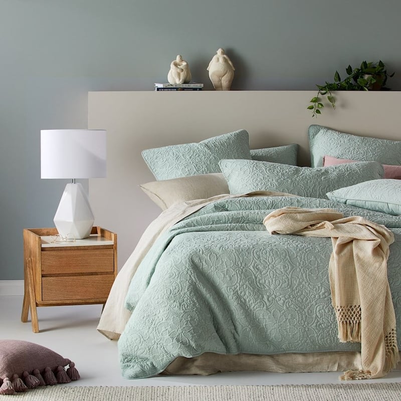Chloe Quilted Sage Pillowcase