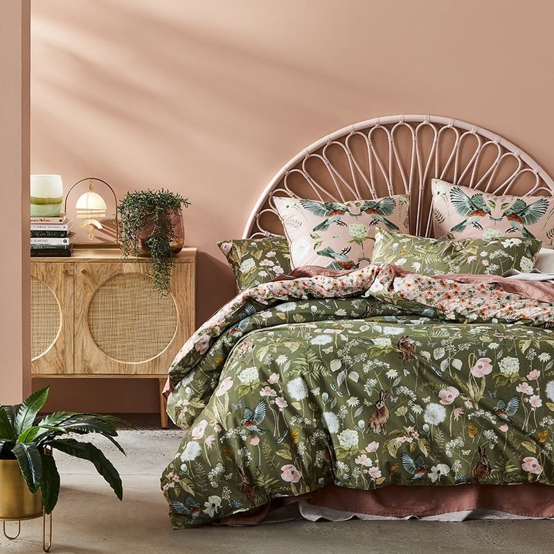 Secret Garden Olive Pillowcase
