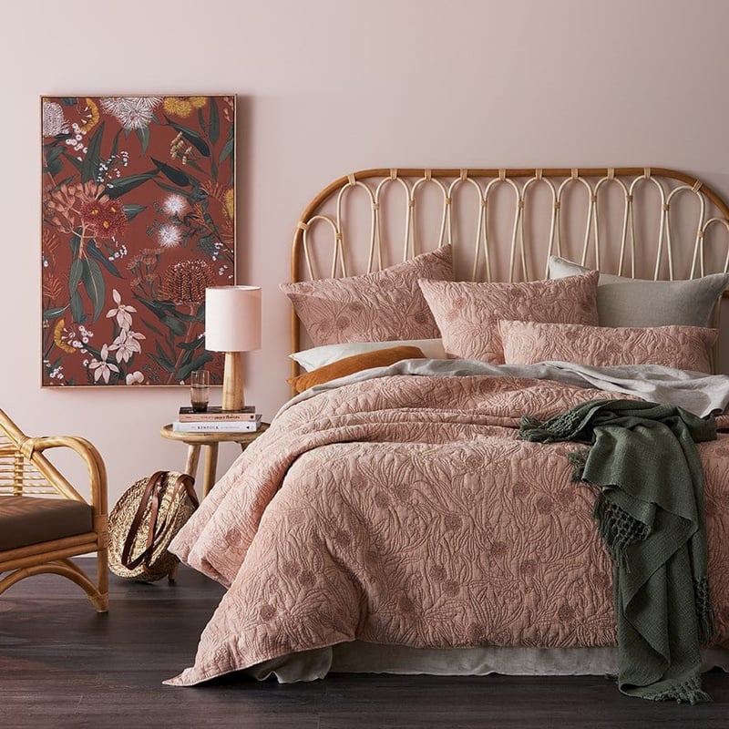 Gumnut Rose Quilted Pillowcase