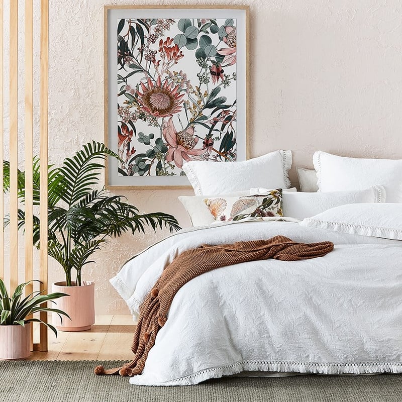 Botanical Fringe Off White Pillowcase